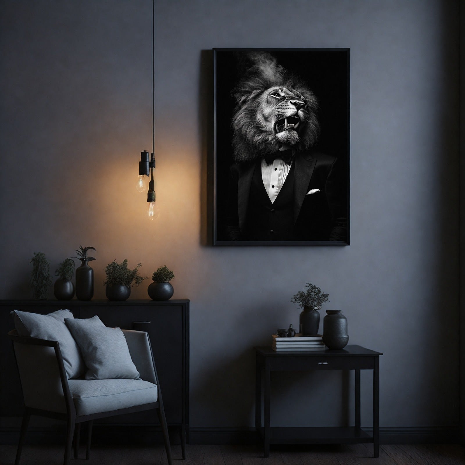 Majestic Lion Tuxedo Frame