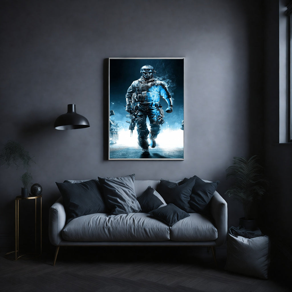 Tactical Neon Canvas Art
