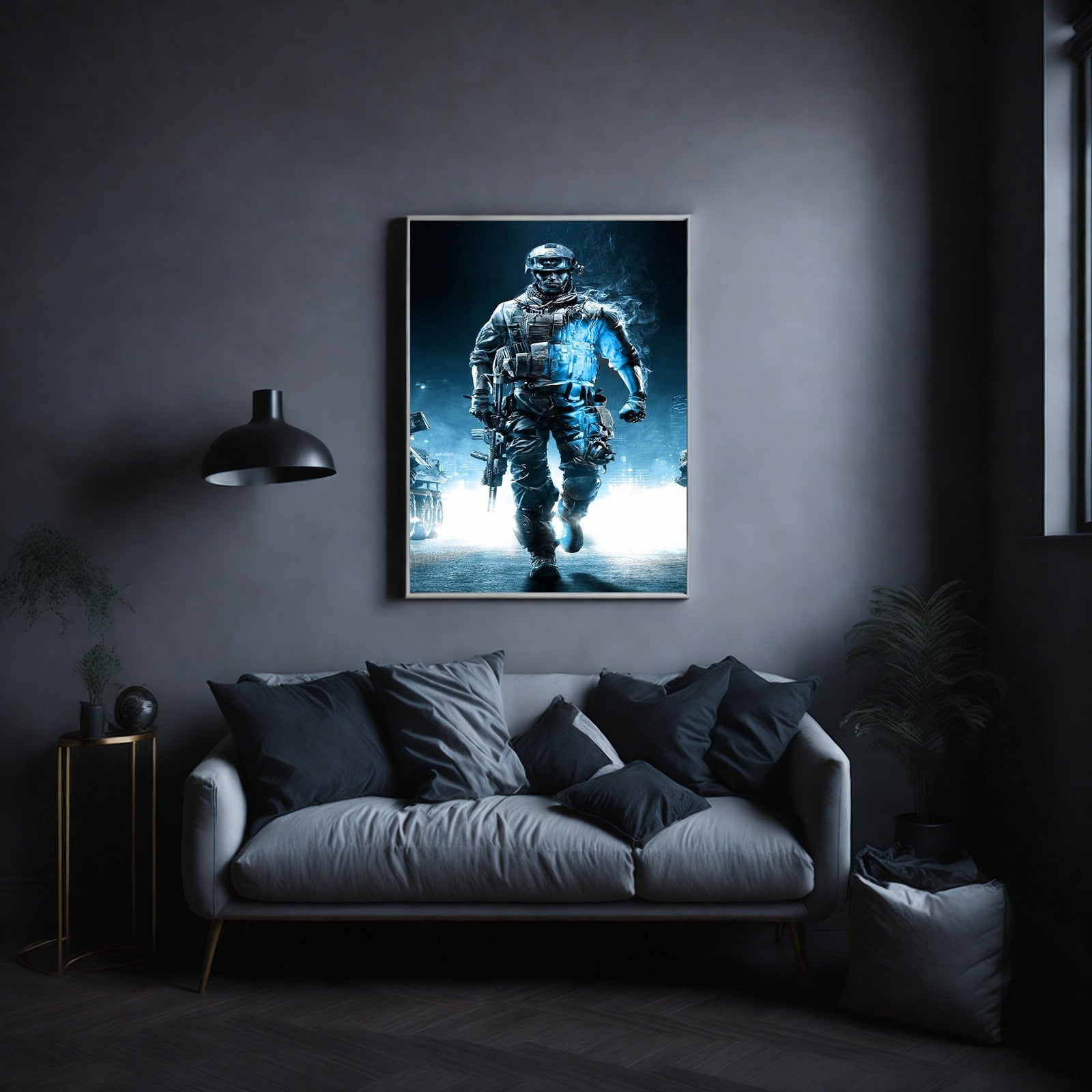 Tactical Neon Canvas Art