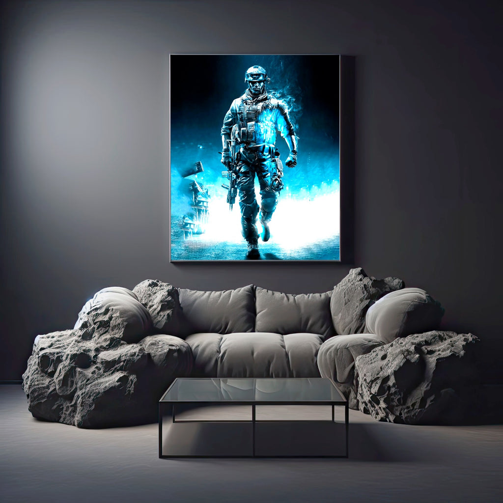 Tactical Neon Canvas Art