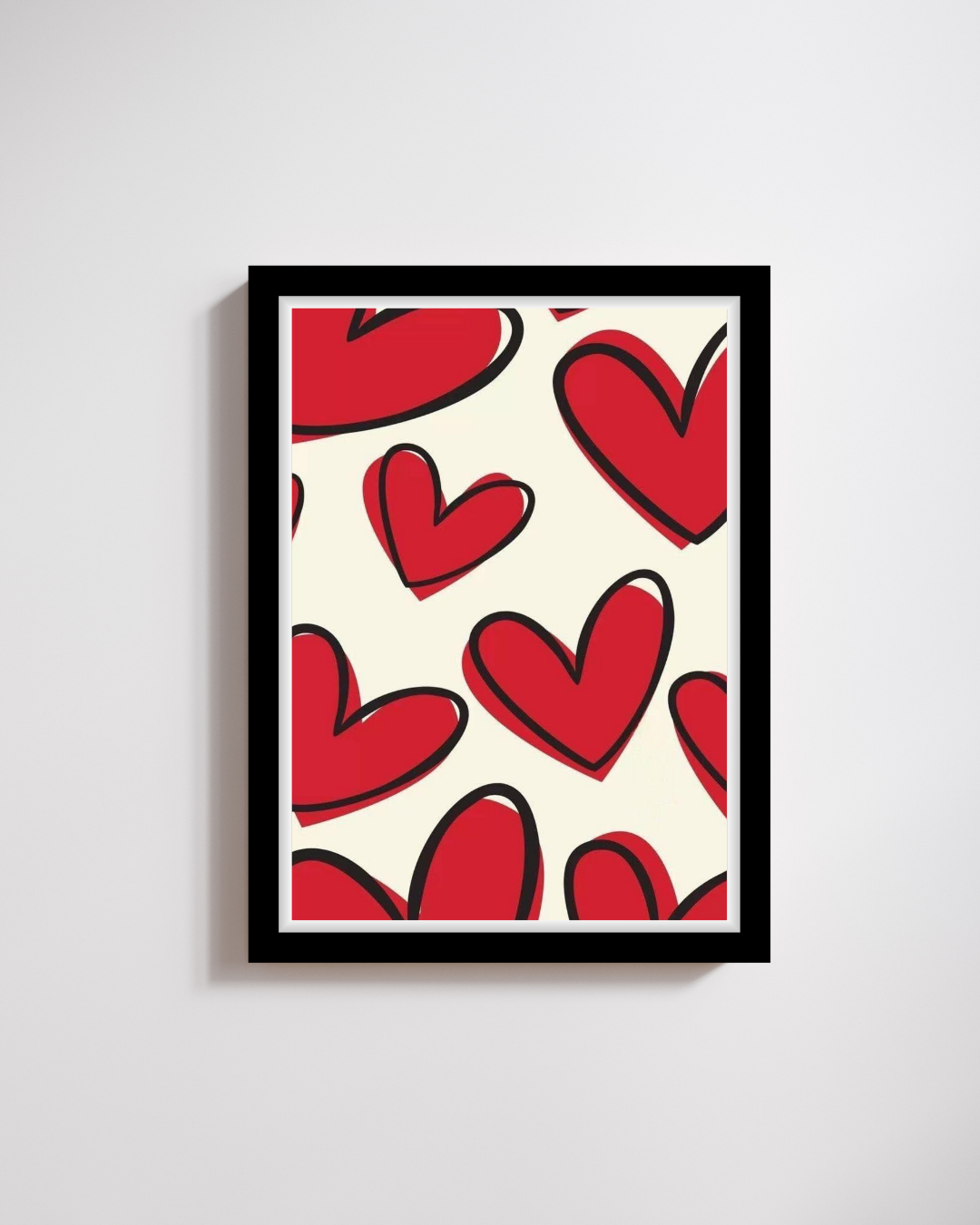 Whimsical Hearts Pattern Art